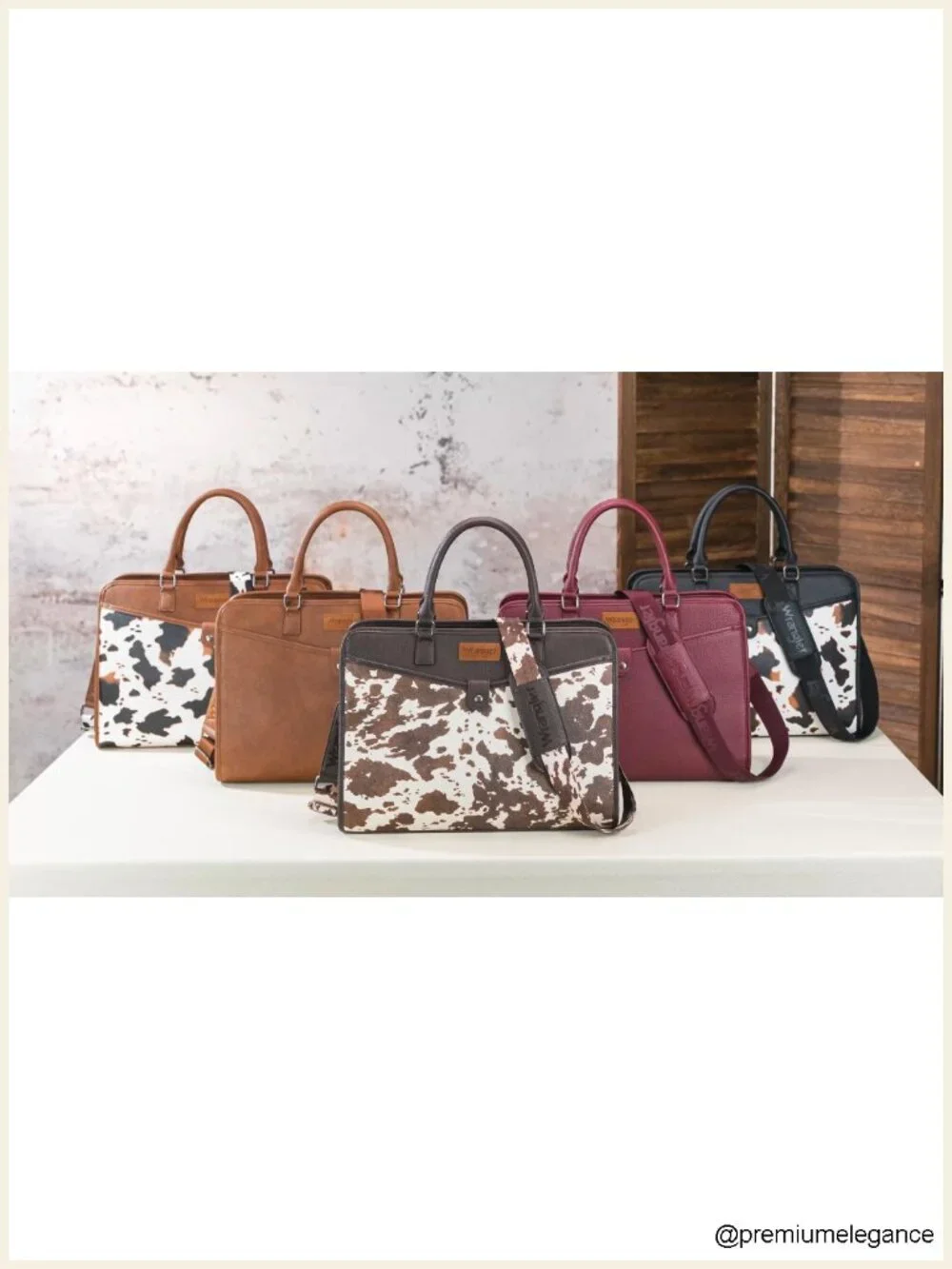 Vegan Leather Laptop Tote Bag Fits 15.6